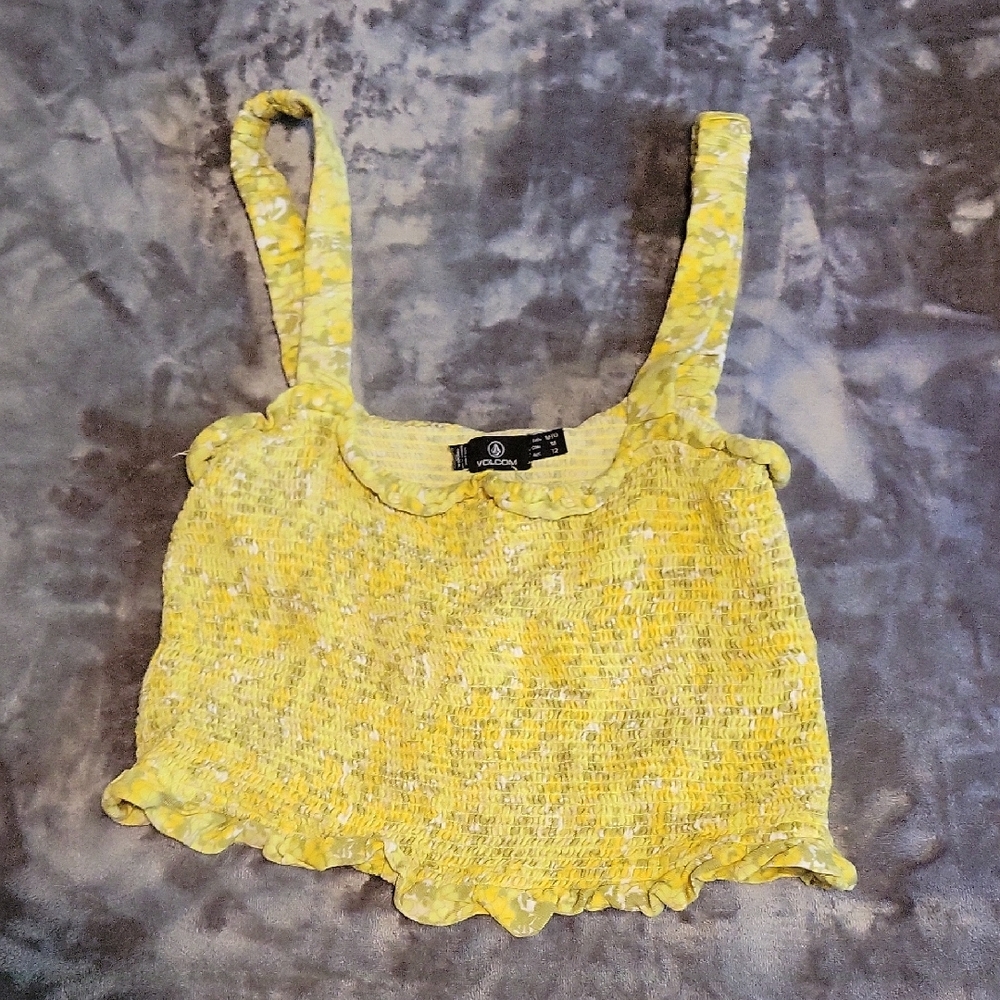 Volcom Yellow Crop Top